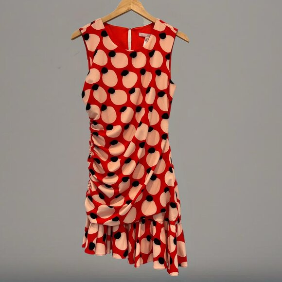 NWT Anthropologie Hutch Sleeveless Shirred Asymmetrical Ruffle-Hem Dress - Picture 4 of 5